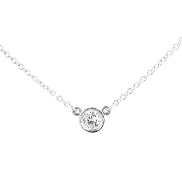 Ladies Bezel-Set Diamond Necklace