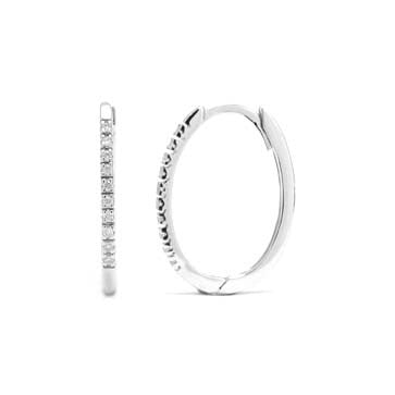 Dainty Diamond Hoop Earrings