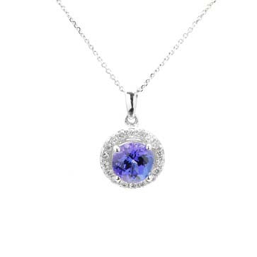 Ladies Tanzanite and Diamond Pendant