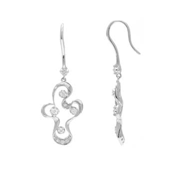 Abstract Diamond Earrings