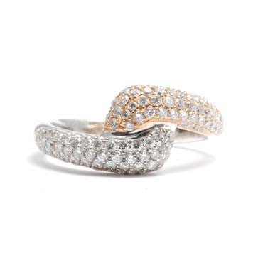 Ladies Two-Toned Pave Ring