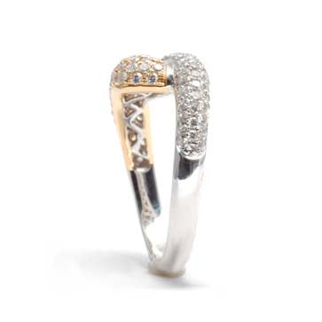 Ladies Two-Toned Pave Ring