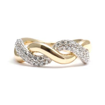Ladies Large Twisted Diamond Ring