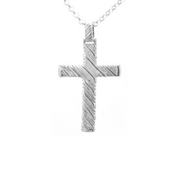 Silver Striped Cross