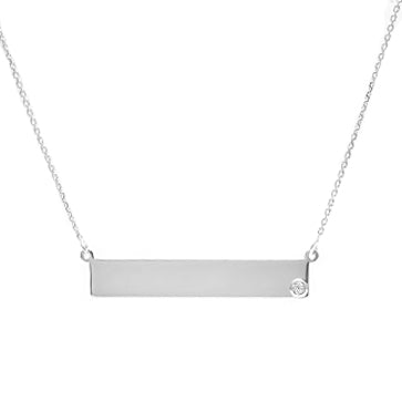 Sterling Silver Bar Necklace